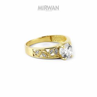 Złoty pierścionek ażurowy MIRWAN.PL