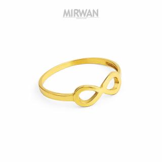 Złoty pierścionek bez kamieniowy nieskończoność MIRWAN.PL