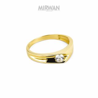Złoty pierścionek gładki MIRWAN.PL
