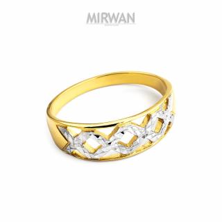 Złoty pierścionek krzyżyki MIRWAN.PL