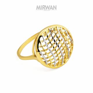 Złoty pierścionek okrągły diamentowany MIRWAN.PL