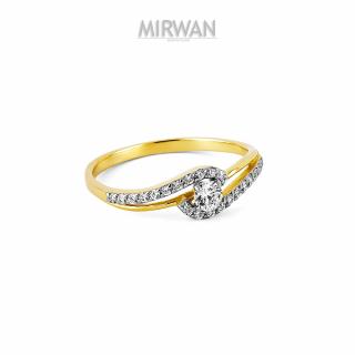Złoty pierścionek otulone oczko MIRWAN.PL