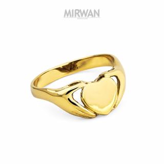 Złoty pierścionek serce bez kamieni MIRWAN.PL