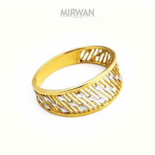 Złoty pierścionek szeroki ażurowy MIRWAN.PL