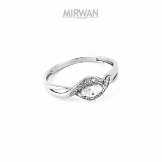 Złoty pierścionek z białego złota MIRWAN.PL