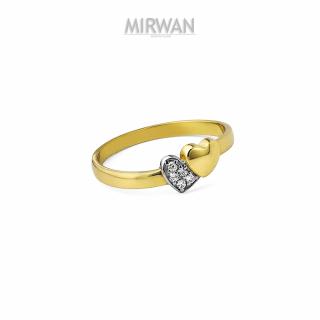 Złoty pierścionek z sercami  MIRWAN.PL