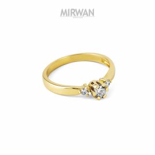 Złoty pierścionek zaręczynowy z koroną MIRWAN.PL