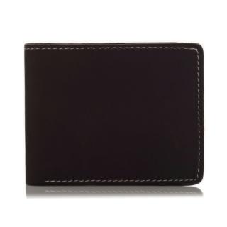 Slim wallet skórzany męski ciemny brąz BW04