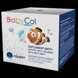 BabyCol 60 czyl produkt dla dzieci z ksylitolem, kolagenem, wit C, wit D3, wit K2