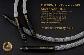 Audiomica Europa Ultra Reference RCA Interkonekt analogowy RCA