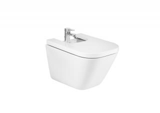 GAP bidet podwieszany 35 x 54 x 40 cm biały z deską Bidet zawieszany Gap