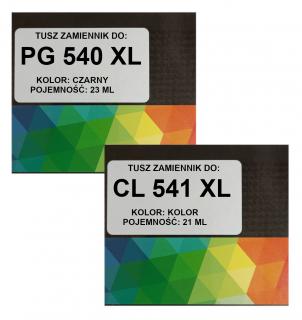 Zgodny komplet tuszy do  Canon PG-540 XL czarny + CL-541 XL kolor (PG540 XL CL541 XL) zamiennik