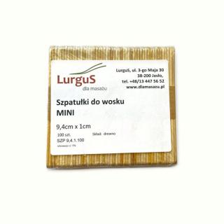 Szpatułki drewniane do wosku MINI (100 sztuk)