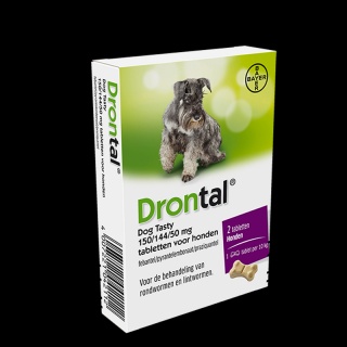 [W] Drontal Dog Flavour tabletki dla psów na odrobaczenie 2 tabletki