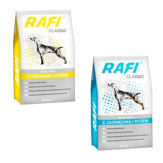 Zestaw Rafi Classic z drobiem 10 kg + Rafi Classic z jagnięciną 10 kg
