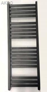 Grzejnik łazienkowy AKRO antracyt 120x43 578W rozstaw 40cm