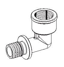 Mufa przejściowa kątowa 16x1/2"-GW