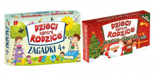 2W1 Dzieci kontra rodzice Magia Świąt + Dzieci kontra Rodzice Zagadki 4+