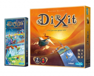 2w1 Gra planszowa Rebel Dixit+ Dodatek Dixit 9 Edycja jubileuszowa