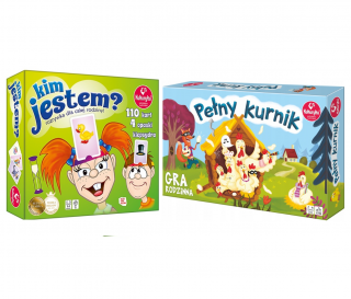2W1 GRY PLANSZOWE KIM JESTEM? + PEŁNY KURNIK