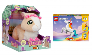 2w1 LEGO CREATOR 31140 Magiczny jednorożec + Tusia - królik interaktywny