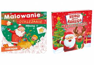2w1 Mikołaj. Malowanie-doklejanie + Dzieci kontra Rodzice Magiczne Święta