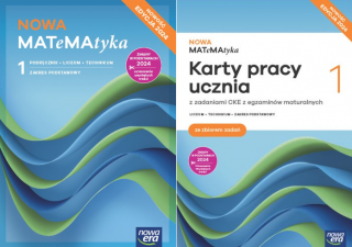 2w1 Nowa MATeMAtyka 1 Podręcznik ZP + Karty pracy ucznia z zadaniami CKE