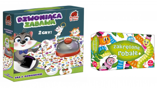 2w1 Zakręcone robale + Gra z dzwonkiem Dzwoniąca zabawa RK1180-01