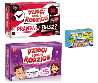 3w1 Dzieci kontra Rodzice Czego o sobie nie wiecie? + Prawda czy Fałsz? + Gra w aucie Mini