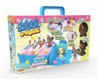 Brudaski w kąpieli zestaw Jacuzzi - 2 pieski + błotko + 5 akcesoriów