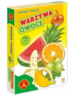 Karty Piotruś + Pamięć Warzywa Owoce