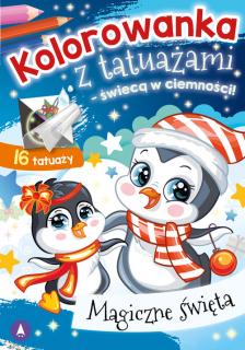 Kolorowanka z tatuażami  świecą w ciemności! Magiczne święta