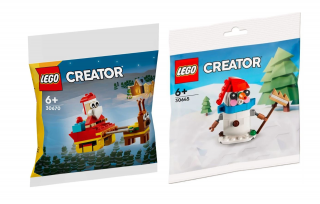 LEGO CREATOR 30670 Przejażdżka saniami Mikołaja + LEGO CREATOR 30645 Bałwan