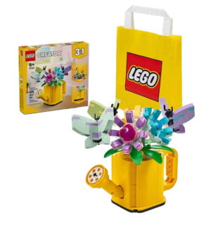 Lego CREATOR 31149 Kwiaty w konewce + LEGO Torba papierowa średnia 6315792