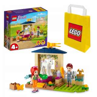 LEGO Friends Kąpiel dla kucyków w stajni 41696 + LEGO Torba papierowa mała 6315786