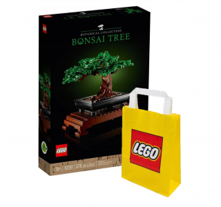 Lego ICONS 10281 Drzewko bonsai + LEGO Torba papierowa średnia 6315792