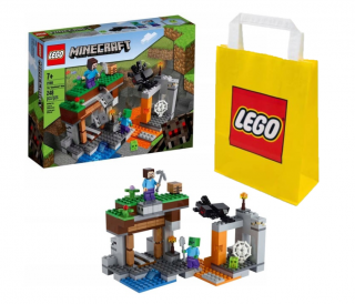 Lego Minecraft 21166 Opuszczona kopalnia + LEGO Torba papierowa średnia 6315792