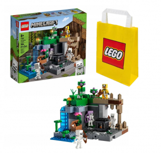 Lego MINECRAFT 21189 Loch szkieletów + LEGO Torba papierowa średnia 6315792