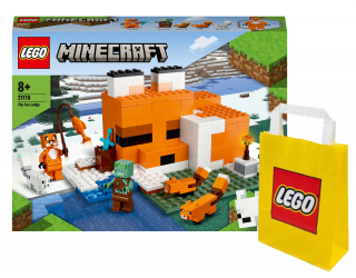 LEGO Minecraft Siedlisko lisów 21178 + LEGO Torba papierowa średnia 6315792