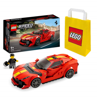 Lego SPEED CHAMPIONS 76914 Ferrari 812 Competizion + LEGO Torba papierowa średnia 6315792