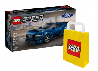 Lego SPEED CHAMPIONS 76920 Ford Mustang Dark Horse + LEGO Torba papierowa średnia 6315792