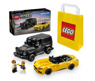 LEGO SPEED CHAMPIONS 76924 MERCEDES-AMG G 63 I MERCEDES-AMG SL 63 + LEGO Torba papierowa średnia