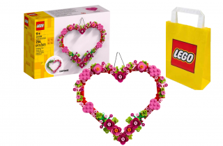 [Zestaw] LEGO 40638 Ozdoba w kształcie serca + LEGO Torba papierowa mała 6315786