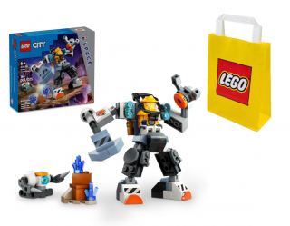 [Zestaw] LEGO CITY 60428 Kosmiczny mech + LEGO Torba papierowa mała 6315786