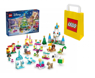 [Zestaw] LEGO DISNEY PRINCESS 43253 Kalendarz adwentowy 2024 + LEGO Torba papierowa średnia 6315792