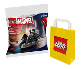 [Zestaw] LEGO MARVEL 30679 Motocykl Venoma + LEGO Torba papierowa mała 6315786