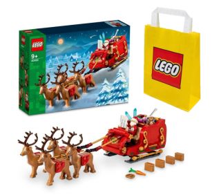 [Zestaw] LEGO MERCHANDISE 40499 Sanie Świętego Mikołaja + LEGO Torba papierowa średnia 6315792