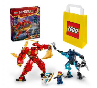 [Zestaw] LEGO(R) NINJAGO 71808 Mech żywiołu ognia Kaia + LEGO Torba papierowa średnia 6315792