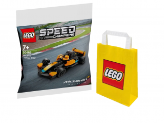 [Zestaw] LEGO SPEED CHAMPIONS 30683 Samochód McLaren + LEGO Torba papierowa mała 6315786