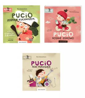 [Zestaw] Pucio rośnie zdrowo + Pucio zostaje kucharzem, czyli o radości z jedzenia + Pucio robi porządek